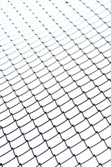 wire fence mesh fence isolated on white background