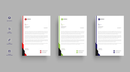 letterhead flyer business corporate official professional trendy newest minimal single page newsletter magazine poster template design