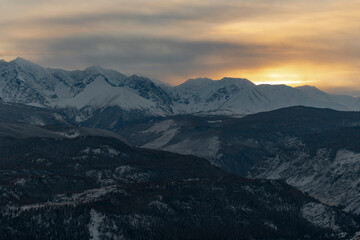 sunrise in the mountains