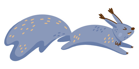 Illustration of an isolated squirrel on a white background. Kind personage.