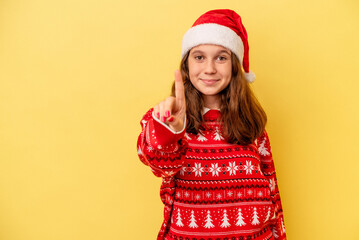 showing number one with finger.