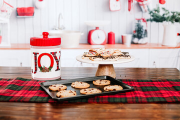 Christmas cookies baking for Santa clause  