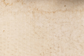 Water stained on brown corrugated packaging material background