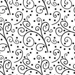 Seamless repeat pattern hand drawn