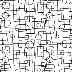 Seamless repeat pattern hand drawn
