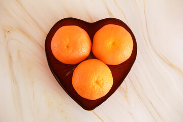 round fruit of sweet orange tangerine