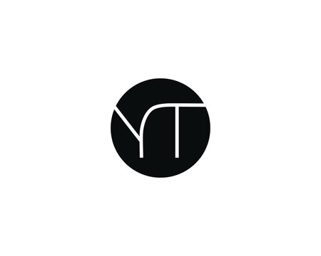 Creative YT Letter Logo Template Vector Design