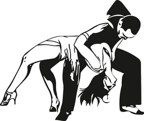 Latino Dancing couple illustration