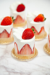 Strawberry shortcake with fresh cream