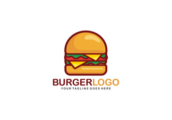 Burger logo design vector illustration