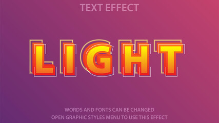 light text effect.
Vector illustration.
Editable