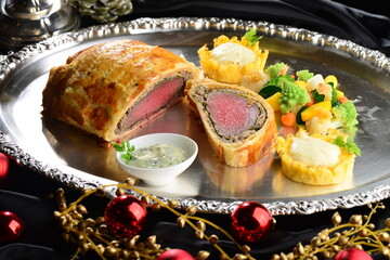 Festive styled Beef Wellington fillet