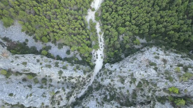 the bed of a dried-up river in the village of Beldibi