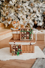 New year cookies new the tree