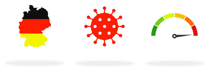 Obraz premium Achtung Überlastung - Coronavirus in Deutschland