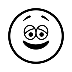 Smiley face. Emoji icon vector. Emoticon sign. Positive emotions. Vector illustration.