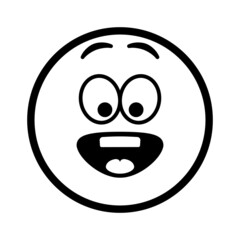 Smiley face. Emoji icon vector. Emoticon sign. Positive emotions. Vector illustration.