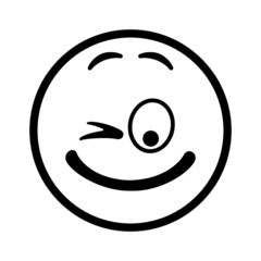 Smiley face. Emoji icon vector. Emoticon sign. Positive emotions. Vector illustration.