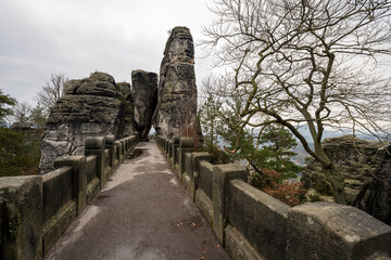 Das Felsentor an der Bastei Brücke - Sächsische Schweiz