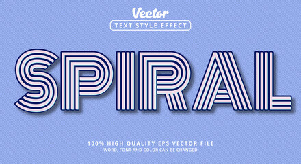 Editable text effects, Spiral text with modern style