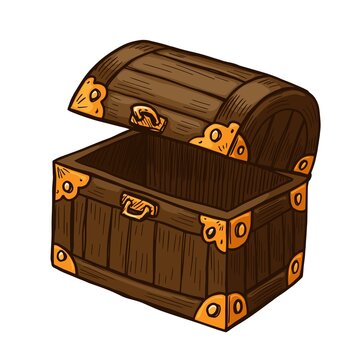 recommend clip art: Treasure chest vector illustration isolated on white background