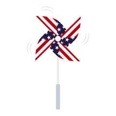 4th of july wind spinner icon. Clipart image isolated on white background