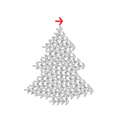 Christmas Tree Shape Made of Arrow Icons