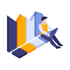 Marketing Strategy Isometric Composition