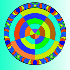 Obraz premium multicolored mandala for painting and therapy
