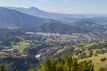 Fototapeta na wymiar Tolosa mountains area in Guipuzcoa province.