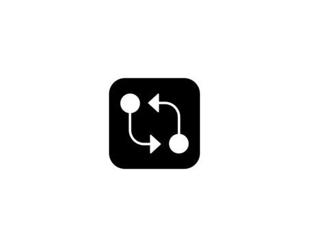 Git Pull Merge Blend Icon Vector Symbol Design Illustration