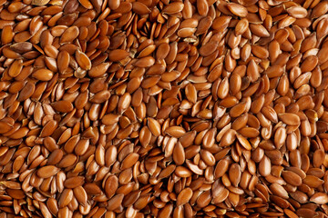 flax seeds as a background close up