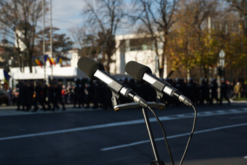 December 1st parade, Bucharest, Romania. photo during the day.