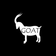 Goat icon isolated on dark background