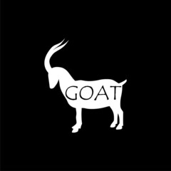 Goat icon isolated on dark background