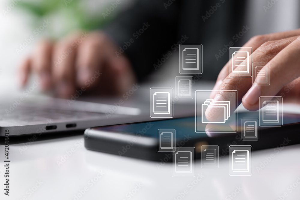 Aufkleber To handle files, knowledge, and documentation in an enterprise using ERP, a Document Management System (DMS), an online documentation database, and process automation for corporate business.