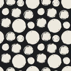 Seamless pattern with grunge circles