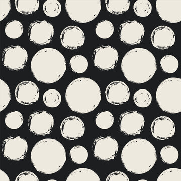 Seamless Pattern With Grunge Circles