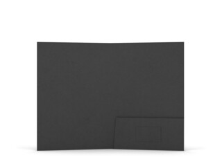 Blank folder with business card mockup