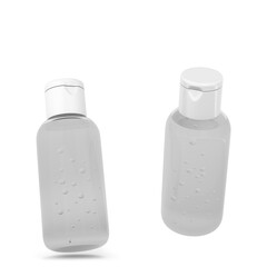 Small bottle of hand sanitizer gel
