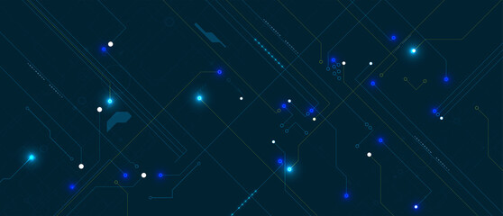Abstract circuit board futuristic technology processing background