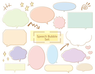 ポップで可愛いふきだし　見出し　素材