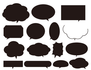 ポップで可愛いふきだし　見出し　素材