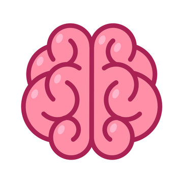 Brain. colorful  human brain vector illustration logo icon clipart