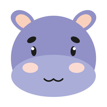 cute hippo head