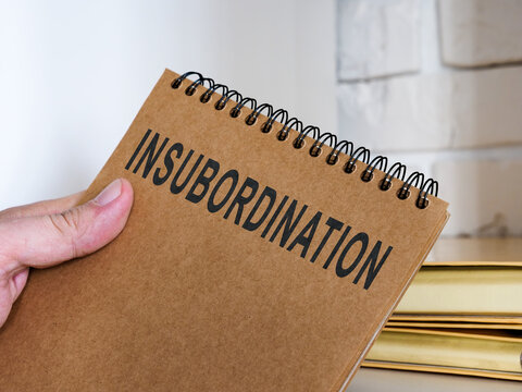 Book with info about insubordination on the workplace.