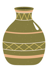 green pottery vase