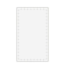Vector realistic blank press wall. Vertical Canvas banner with holes. Mock-up. Mobile Exhibition stand. Template for Design and Advertising. Front view. EPS10. 