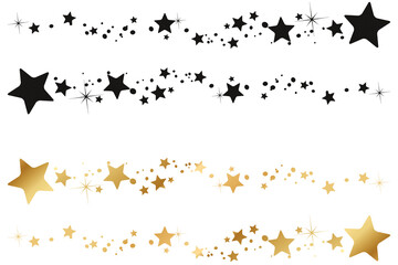 GUIRLANDE DE NOËL NOIRE ET DORÉE