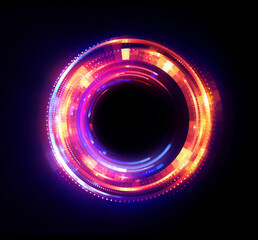 Vivid abstract background. Beautiful swirl trail effect frame.  .Mystical portal. Bright sphere lens. Rotating lines. Glow ring. .Magic  ball. Led spiral. Glint lines. Focus place. Illusory flash.